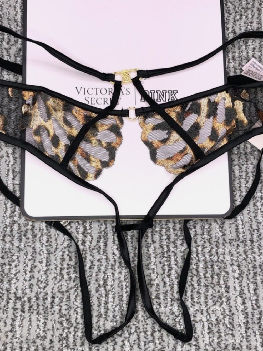 Victoria's Secret Black and Gold Leopard very sexy panties